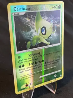Celebi Reverse Holo Rare Pokemon Card 7/123 Mysterious Treasures 2007 TCG HP - Image 3