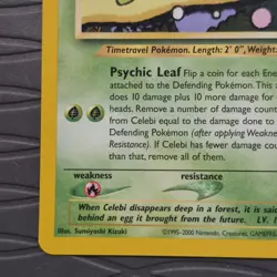 Celebi 16/64 Neo Revelation Rare Non-Holo Unlimited WOTC Pokemon Card MP - Image 3