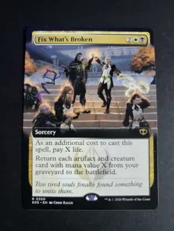Fix What's Broken (Extended Art) Rare MTG Secrets of Strixhaven - Image 1