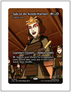 1x Suki of the Kyoshi Warriors - Captain Sisay, Borderless Art, Magic MTG NM - Image 1