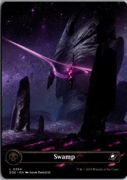SWAMP (0264) (BORDERLESS) 264 LAND EDGE OF ETERNITIES MAGIC: THE GATHERING LP - Image 1