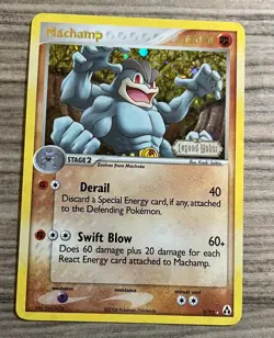 Machamp 9/92 EX STAMPED Legend Maker Pokemon Card Reverse Holo Foil Rare - Image 1