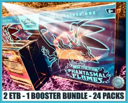 Pokemon TCG Lot - 2 Phantasmal Flames ETB + 1 Booster New Sealed 24 Packs Total - Image 1