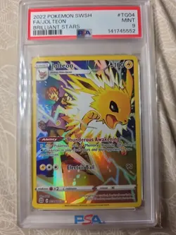 Pokemon Jolteon TG04/TG30 PSA 9 Brilliant Stars Trainer Gallery 2022 - Image 1