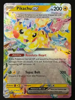 Pokemon TCG Pikachu ex 057/217 Double Rare - Ascended Heroes - Pack Fresh ✅ - Image 1
