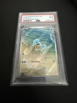 Pokemon Squirtle 170/165 Sv: Scarlet & Violet 151 Illustration Rare Holo PSA 9 - Image 1