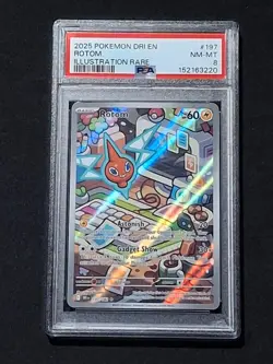 2025 Pokemon Rotom Illustration Rare #197 PSA 8 Destined Rivals - Image 1