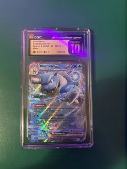 Pokemon Blastoise ex 009/165 Scarlet & Violet 151 Double Rare Holo CGC 10 - Image 1