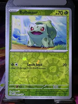 Bulbasaur 001/165 (Costco) Scarlet & Violet 151 Cosmos Reverse Holo Pokemon TCG - Image 1