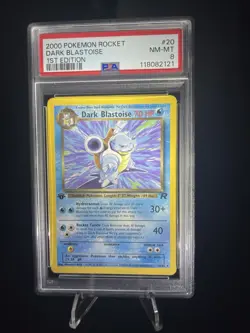 Pokemon Team Rocket Dark Blastoise 1st Edition Rare #20/82 PSA 8 2000 - Image 1