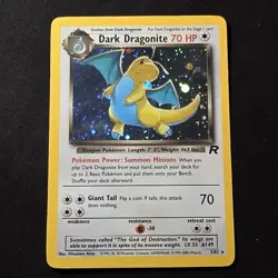 Pokemon Dark Dragonite Holo Rare Team Rockets Set 5/82 Near Mint NM - Image 1