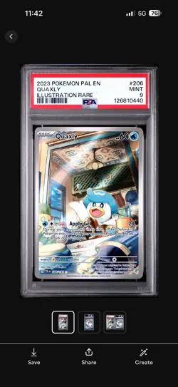 2023 POKEMON PAL EN-PALDEA EVOLVED ILLUSTRATION RARE #196 SPRIGATITO PSA 9 - Image 1