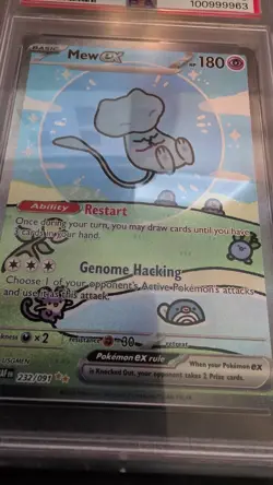 2024 POKEMON PAF EN-PALDEAN FATES SPECIAL ILLUSTRATION RARE #232 MEW EX PSA 9 - Image 2