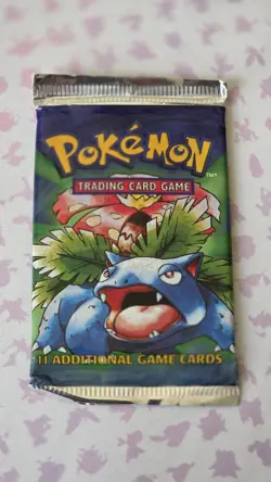 1999 Pokemon Base Set Unlimited Booster Pack VENUSAUR Unweighed Factory Sealed - Image 1