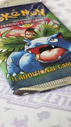 1999 Pokemon Base Set Unlimited Booster Pack VENUSAUR Unweighed Factory Sealed - Image 3