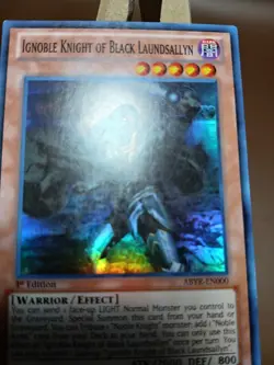 MP Yugioh Ignoble Knight of Black Laundsallyn ABYR-EN000 Super Rare 1st Ed - Image 2