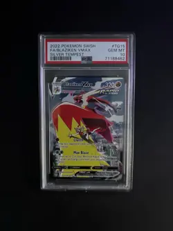 Pokemon TCG Blaziken VMAX Silver Tempest TG15/TG30 PSA 10 - Image 1
