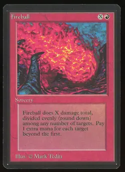 1993 MTG Magic the Gathering Beta Fireball NM Raw Gaming Card TCG - Image 1