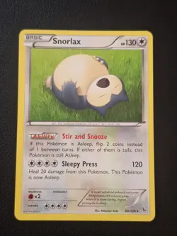 Snorlax 80/106 XY Flashfire Regular Finish 2014 LP+ Pokemon Card - Image 1