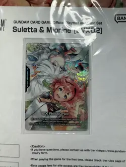 Gundam Card Game Suletta & Miorine EVX02 Playmat and Card Set Bandai Card Fest - Image 2