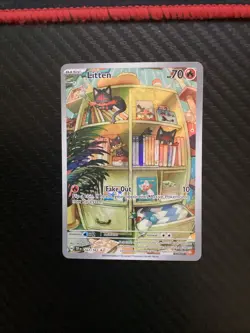 Pokemon TCG Litten Temporal Forces Illustration Card 167/162 Near Mint Condition - Image 1