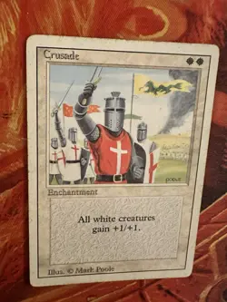 Cru Sade Revised Edition HP Heavily Played MTG Magic The Gathering FREE SHIPPING - Image 1