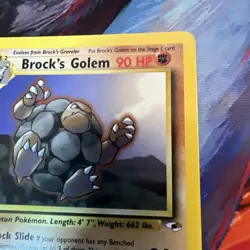 Brock's Golem 020/132 Gym Heroes Unlimited Rare Vintage TCG Pokemon Card - Image 5