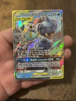 Pokemon TCG Blastoise & Piplup GX Tag Team Cosmic Eclipse 38/236 - Image 1