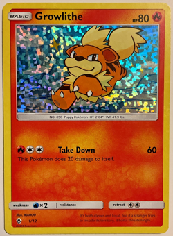 Growlithe Holo Rare 1/12 McDonald’s Promo 2018 MP Pokemon TCG - Image 1