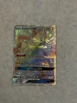 Pokemon Zeraora GX 221/214 Sm-Lost Thunder Secret Rare Full Art Holo GX - Image 1