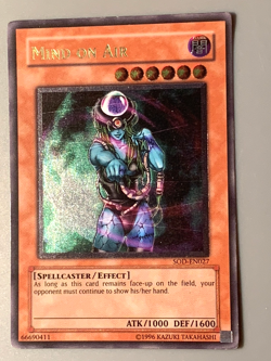 yugioh Mind on Air SOD-EN027 Unlimited Edition Ultimate Rare lightly played - Image 1