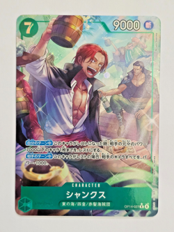 Shanks (Alt Art) OP14-027 (R*) THE AZURE SEA’S SEVEN - US Seller - Image 1