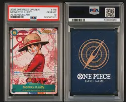 2025 ONE PIECE OP13-CARRYING ON HIS WILL ALTERNATE ART MONKEY D LUFFY PSA 10 Gem - Image 3