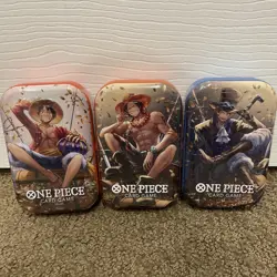 One Piece TCG OP-13 Tin Pack Set Vol. 2 Lot of 3-New/Sealed - Luffy, Sabo, Ace - Image 2