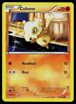 Pokemon Card Dragons Exalted Cubone 60/124 Common - Image 1