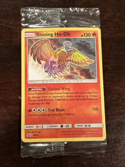 Pokemon TCG Shining Ho-Oh SM70 Black Star Promo Card Sealed NM/M - Image 1