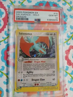 Pokemon Card Ex Dragon #10 Salamence Holo Psa 10 GEM MINT 2003 Vintage - Image 1