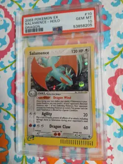 Pokemon Card Ex Dragon #10 Salamence Holo Psa 10 GEM MINT 2003 Vintage - Image 3
