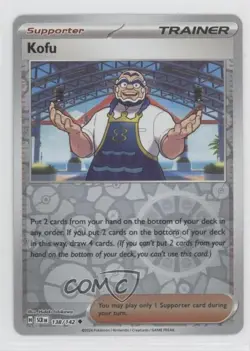 Kofu Reverse Foil Pokemon SV07: Stellar Crown #138 - Image 1