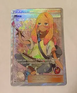 Pokemon Mina TCG 2018 Lost Thunder Holo Full Art Ultra Rare Card 211/214 NM - Image 1