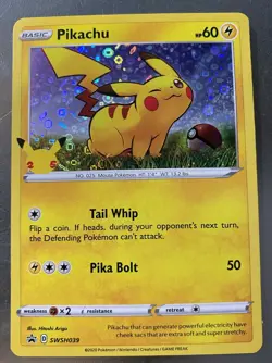 Pikachu SWSH039 General Mills Cereal 25th Anniversary Holo Promo Pokemon Card - Image 1
