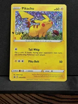 RED INK ERROR - Celebrations card - Pokemon Pikachu SWSH039 Promo Holo - Image 1
