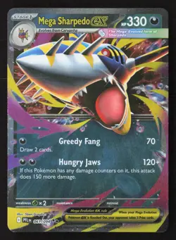 Mega Sharpedo ex Double Rare Holofoil PFL 061/094 NM Pokemon TCG - Image 1