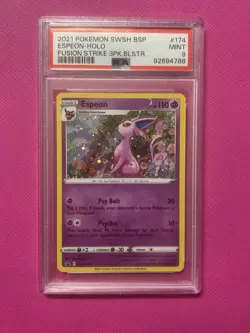 PSA 9 MINT Espeon SWSH174 (Fusion Strike) Holo Promo Pokemon Card - Image 1
