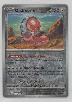 Orthworm Reverse Foil Pokemon SV02: Paldea Evolved #151 - Image 1