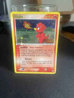 Magby REVERSE HOLO EX Team Rocket Returns 24/109 Rare 2004 Pokemon TCG - Image 1