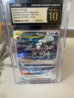 Darkrai VSTA 228/172 CGC 10 Pristine - 2022 Pokemon VSTAR Universe SAR - Image 1