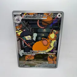 Team Rocket's Raticate 202/182 Illustration Rare Destined Rivals Pokemon Holo NM - Image 1