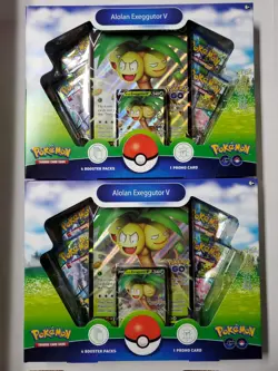 2X Pokemon GO Alolan Exeggutor V Box TCG Brand New & Sealed - Image 1