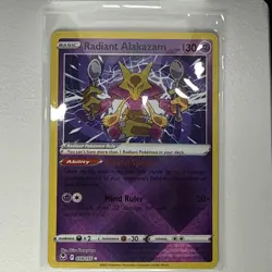 Radiant Alakazam 059/195 Radiant Rare Silver Tempest Pokemon MP - Image 1